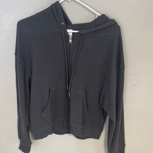 Hollister Charcoal Hooded Cardigan
